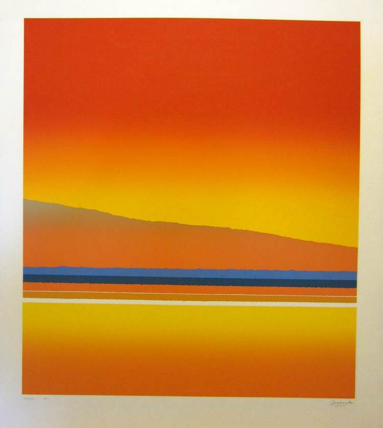 Mojave a silkscreen by Arthur Secunda