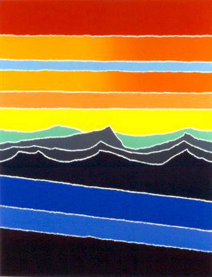 Blue Stream a silkscreen print by Arthur Secunda