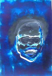 Ray Charles a monotype print by Arthur Secunda