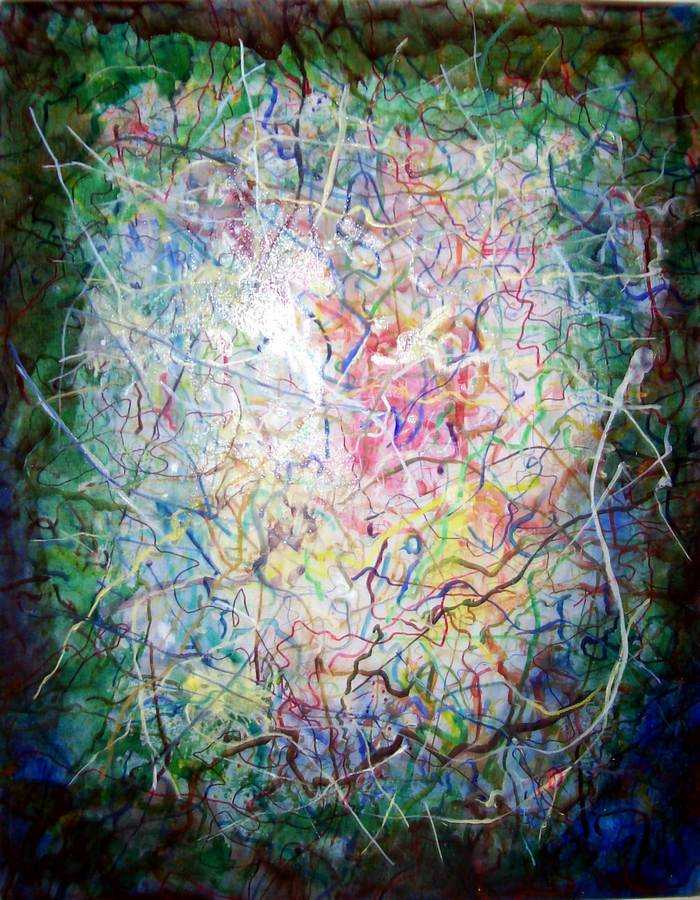My Brain Cells a mixed media, oil/acrylic painting by Arthur Secunda