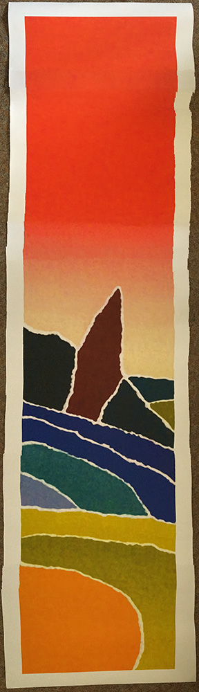 Big Sky with Cypress a giclee print on artist canvas by Arthur Secunda