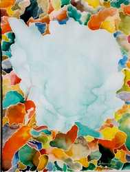 Blue Cloud over Dutch Garden a watercolor by Arthur Secunda